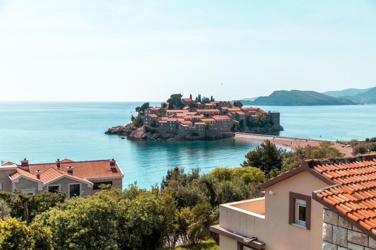 Sun Rose Apartments Sveti Stefan Exterior foto